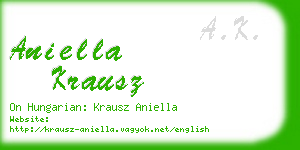 aniella krausz business card
